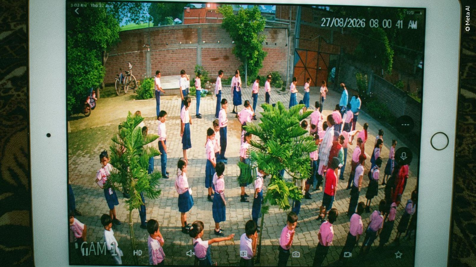 Students during morning assembly at Ford English School